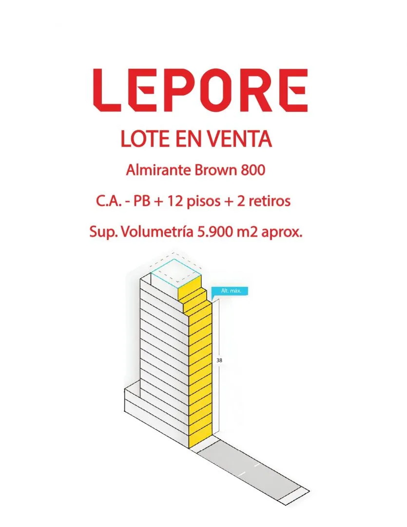 Lote en ALMIRANTE BROWN 800