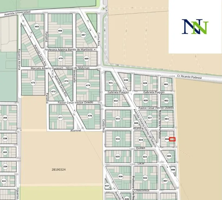 Lote en Calle Pública