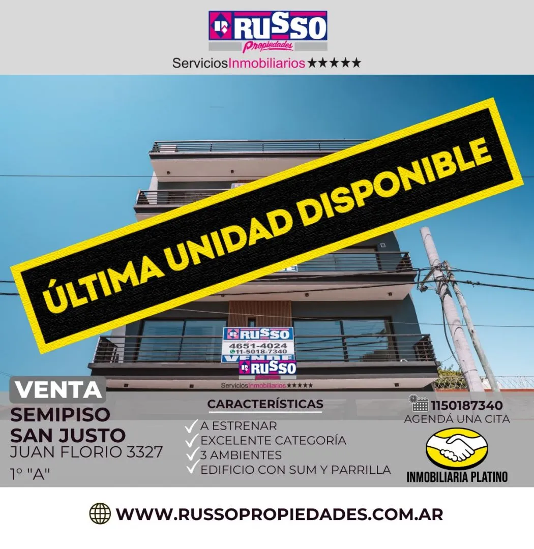 Departamento en FLORIO, JUAN 3300