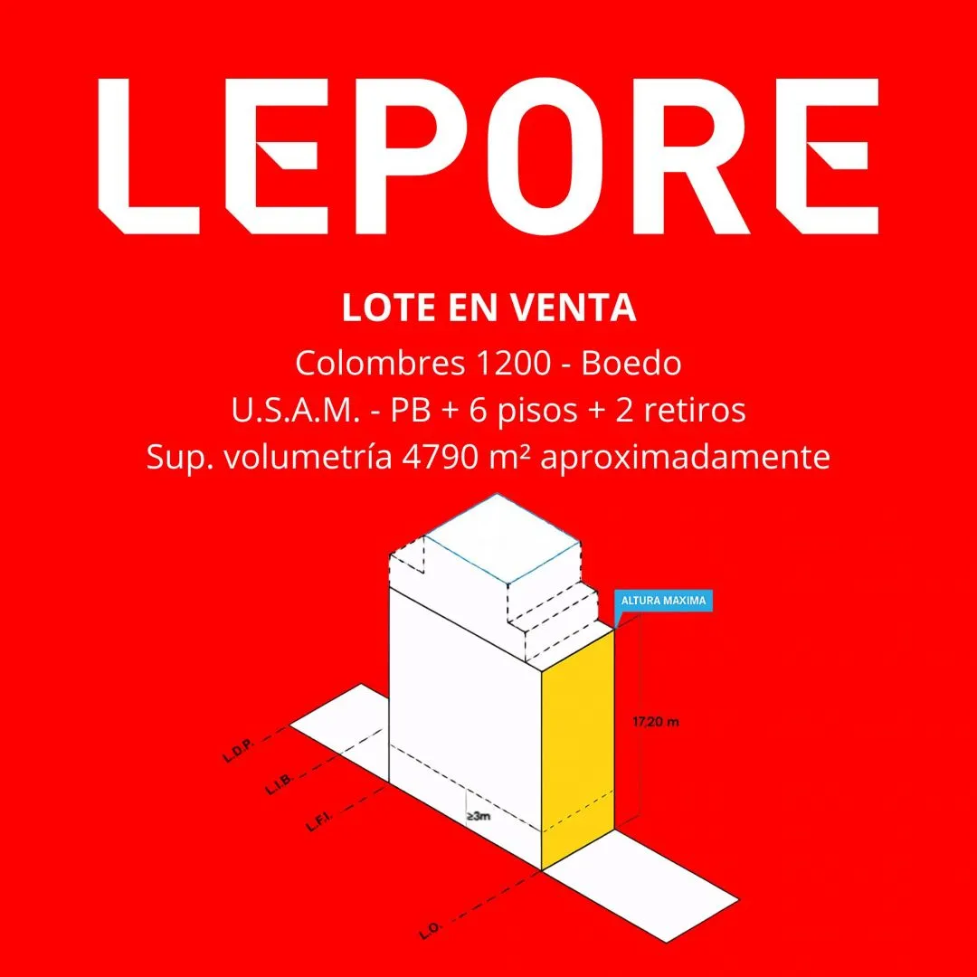 Lote en Colombres 1200