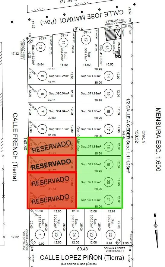 Lote en Marmol 1100