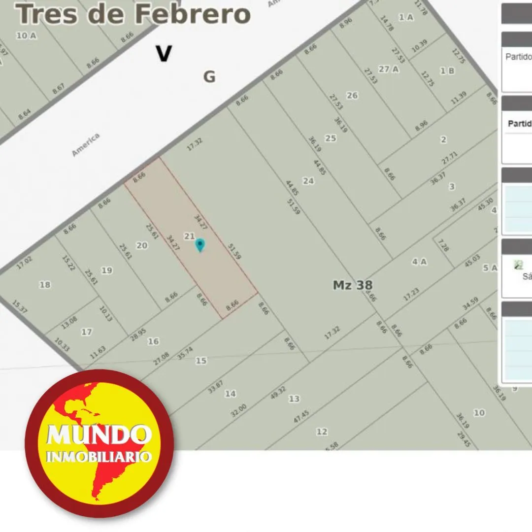 Lote en Av. America 600