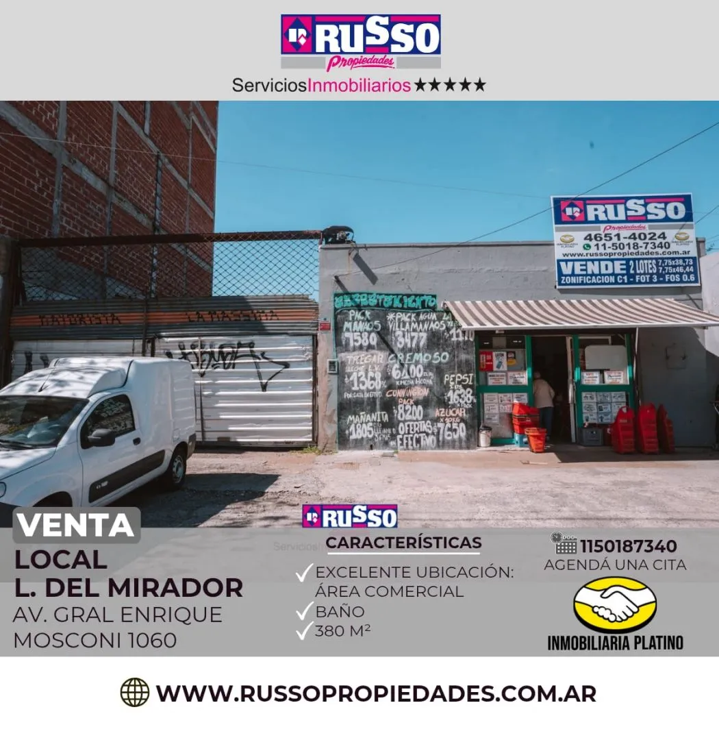Local Comercial en MOSCONI, AV. GRA 1000