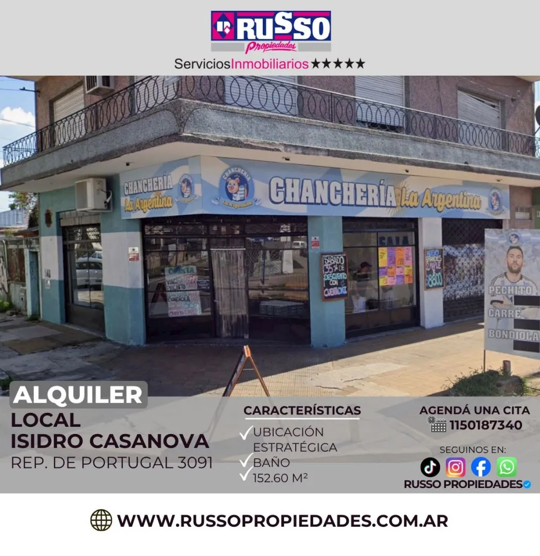 Local Comercial en REPUBLICA DE POR 3000