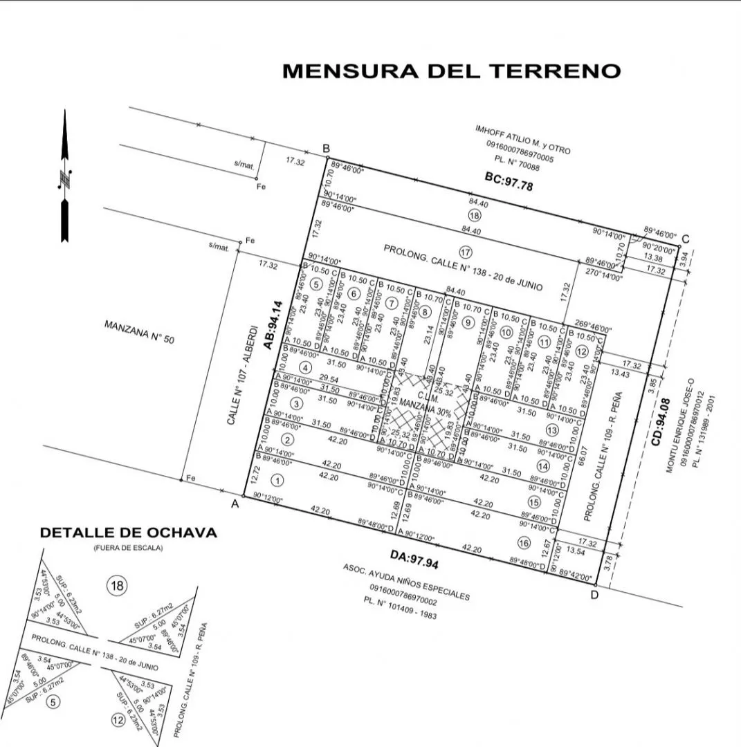 Lote en 20 de Junio 1100