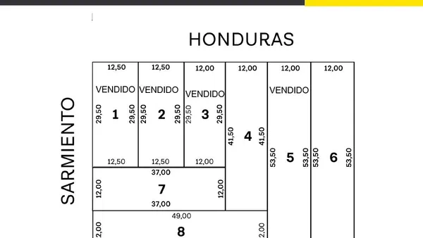 Lote en Sarmiento y Hond