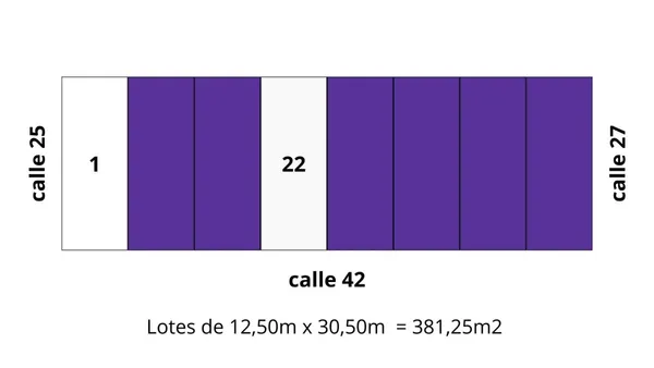 Lote en Calle 42 e/ 27 y