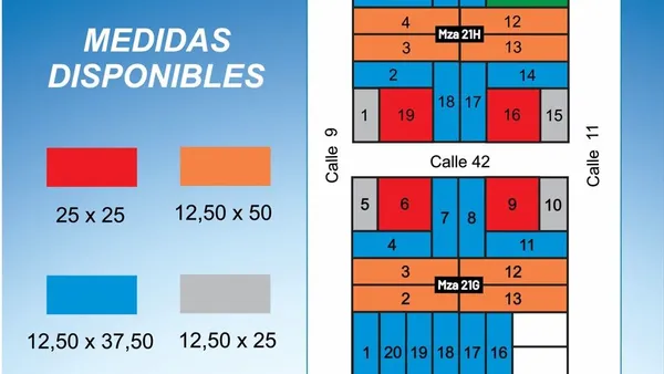 Lote en Calle 40 a 44 en