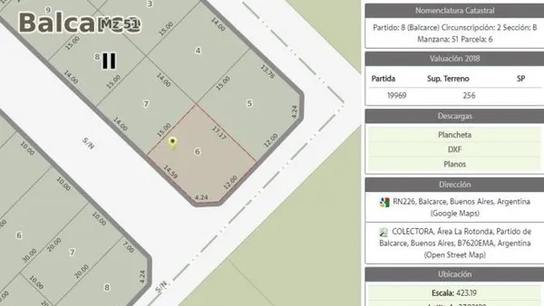 Lote en Av Central