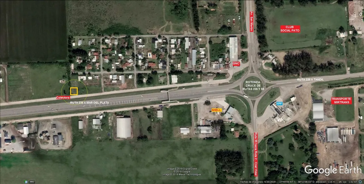 Lote en COLECTORA RUTA 2