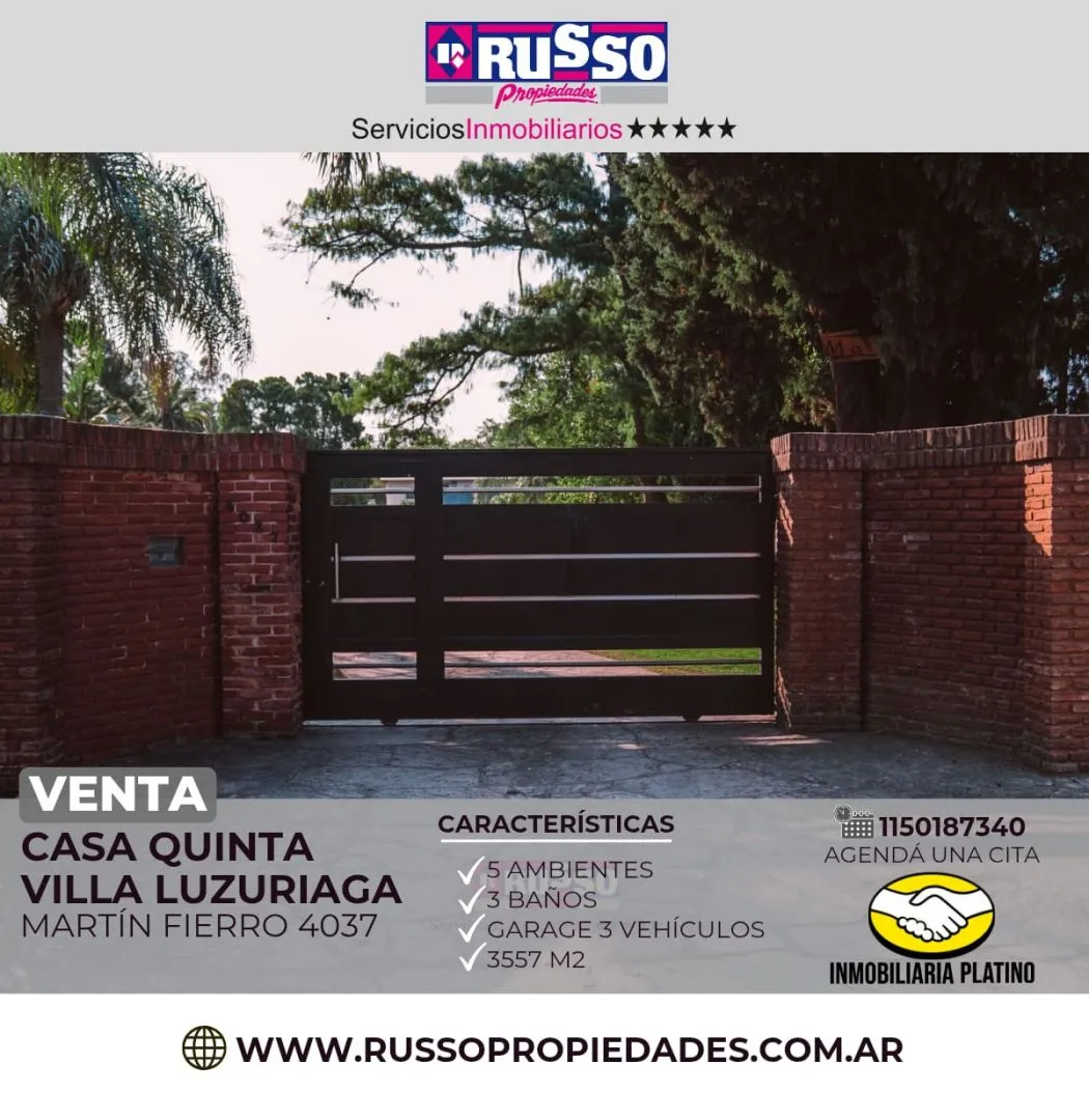 Quinta en MARTIN FIERRO 4000