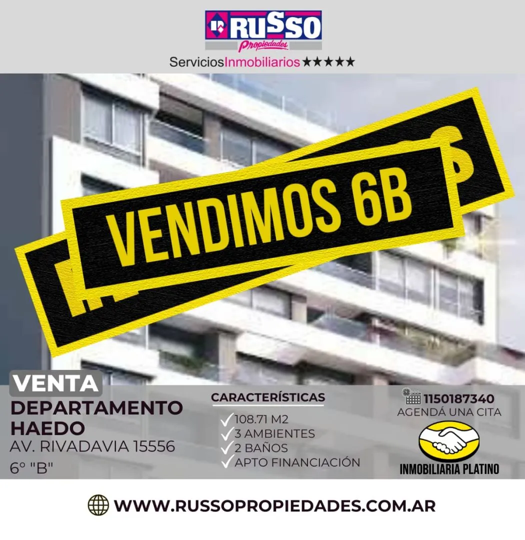 Departamento en RIVADAVIA, AV. 15500