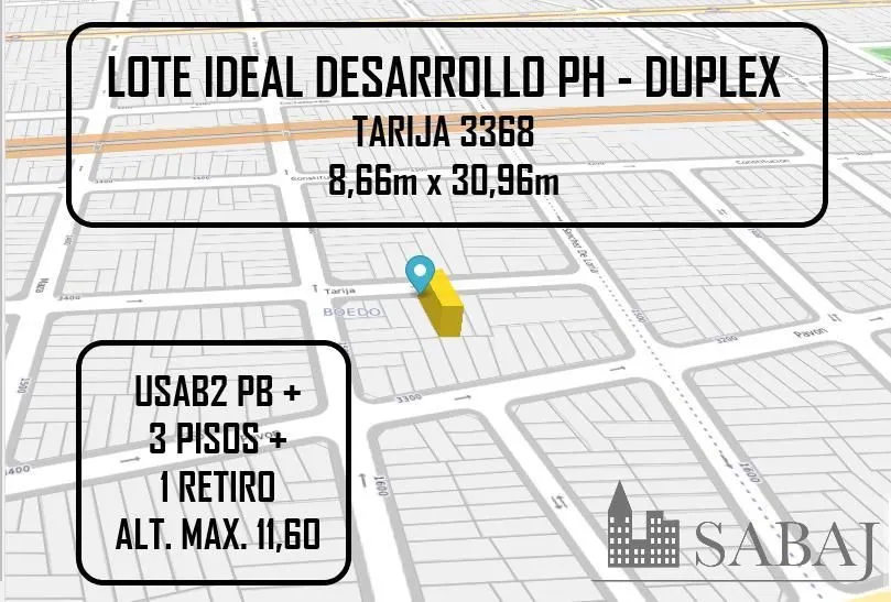 Lote en Tarija 3300