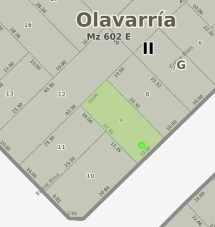 Lote en Entre rios 1600