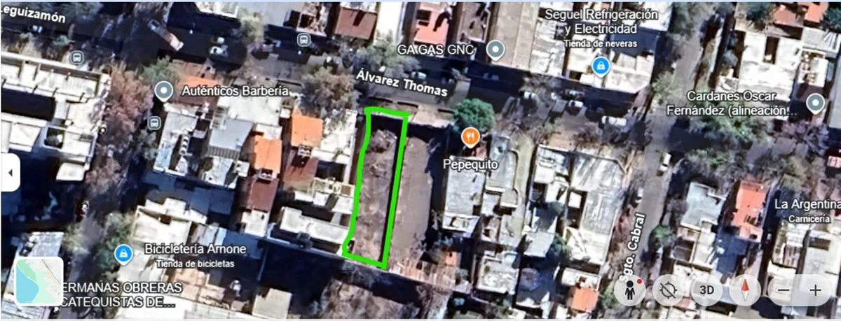 Lote en Álvarez Thomas 0