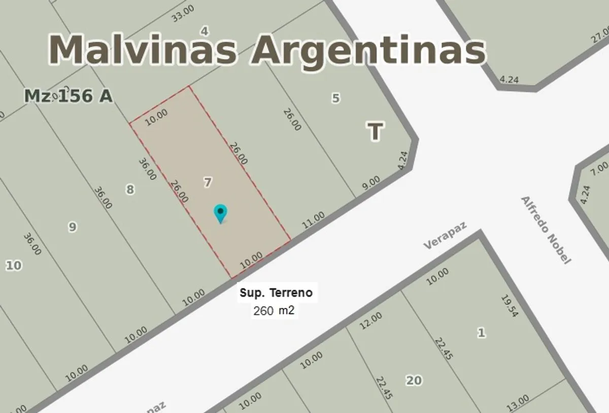 Lote en Verapaz 1200