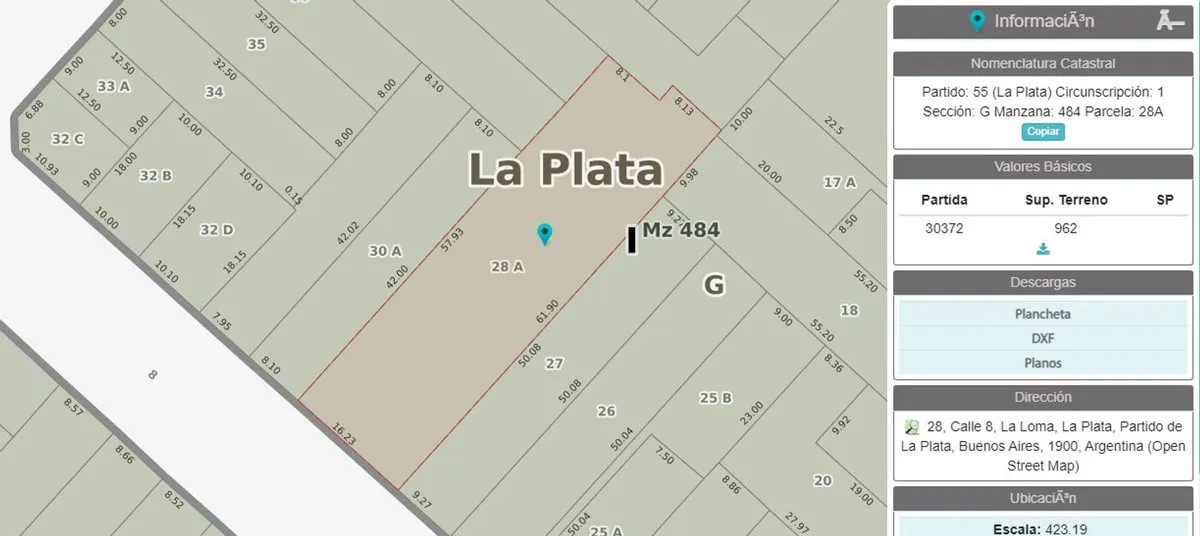 Lote en 8 E/ 32 y 33 0