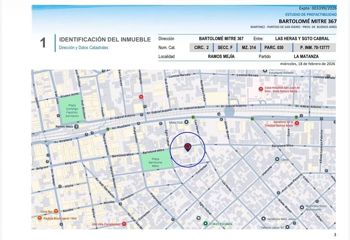 Lote en Bartolomé Mitre 300