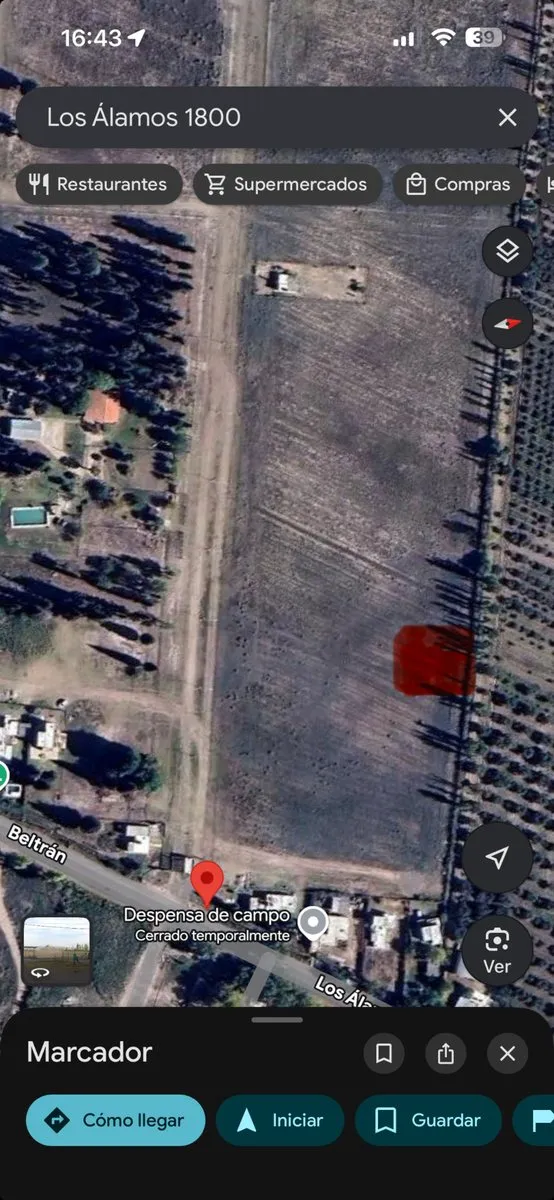 Lote en Los Álamos 1800