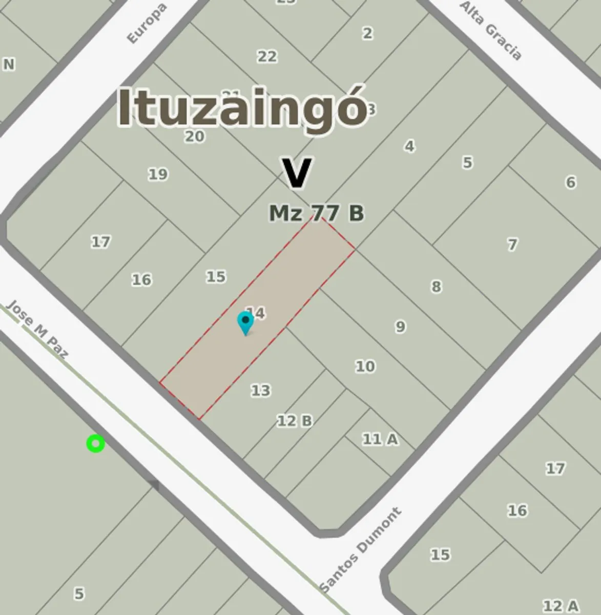 Lote en Calle José María Paz 1900