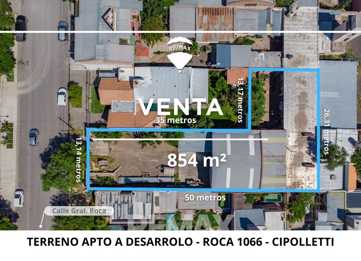 Lote en General Roca 1000