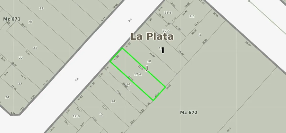 Lote en Calle 64 E/ 7 y 8 600