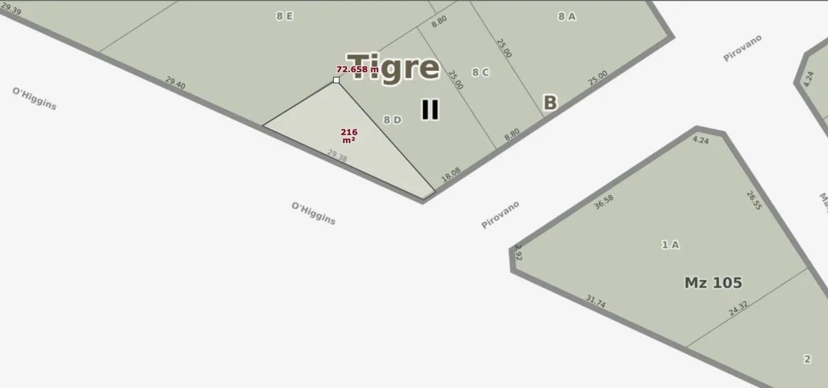 Lote en O'higgins 800