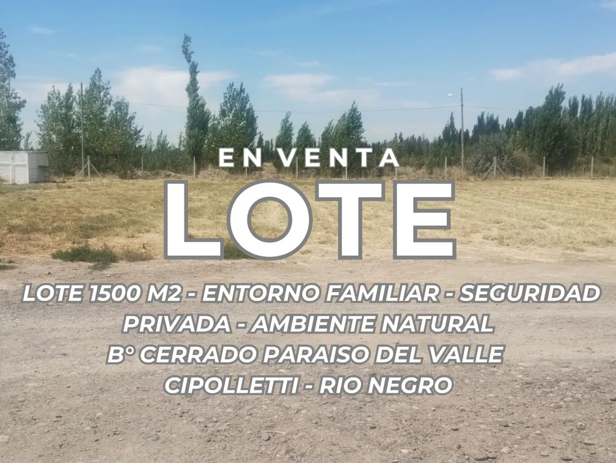 Lote en Barrio Paraiso del Valle, Lote 22 S/N
