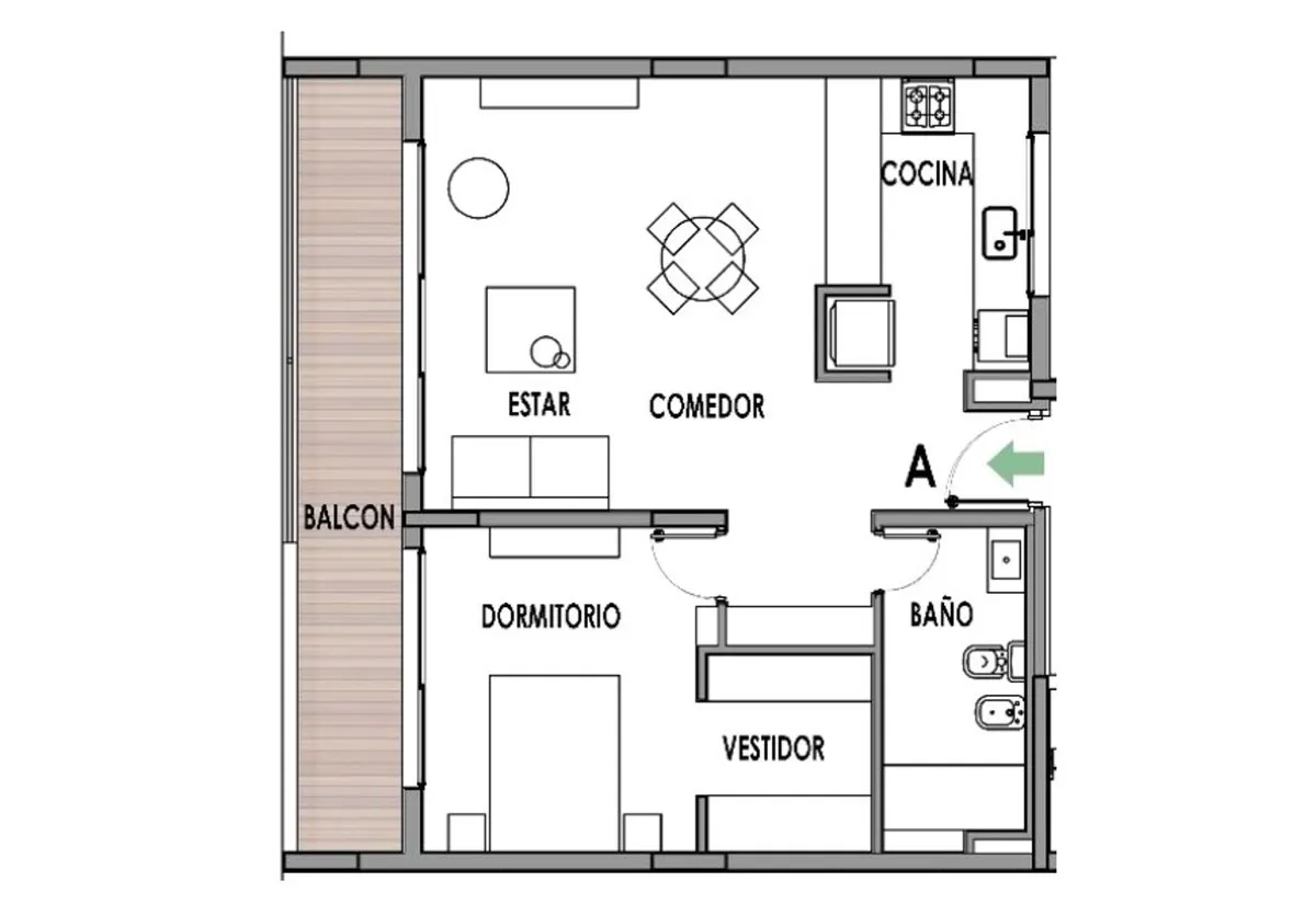 Departamento en 15 E/ 44 y 45 600