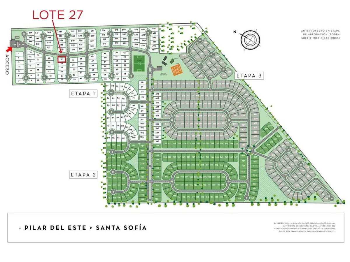 Lote en Pilar del Este, Santa Sofia S/N