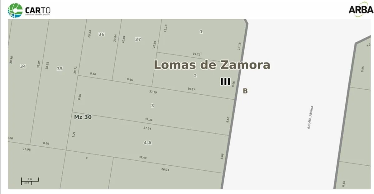 Lote en Avenida Adolfo Alsina 1100