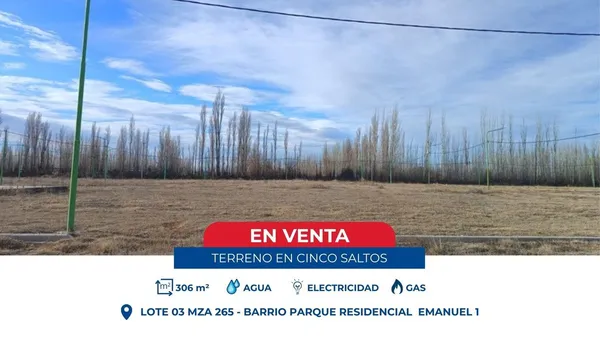 Lote en Lote 03 Mza 265, Barrio Parque Residencial Emanuel 1 S/N