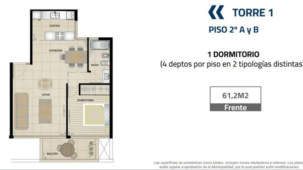 Departamento en Avenida Santamarina 600