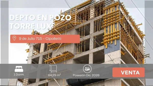 Departamento en Torre Lux - Calle 9 de Julio 700