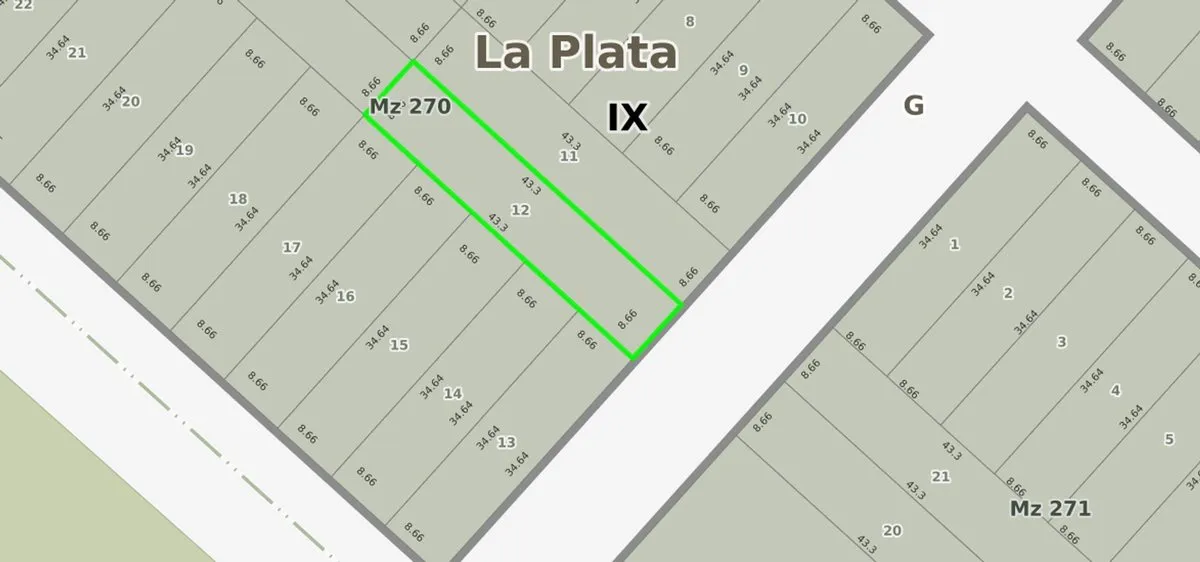 Lote en 660 E/ 21 y 22 0