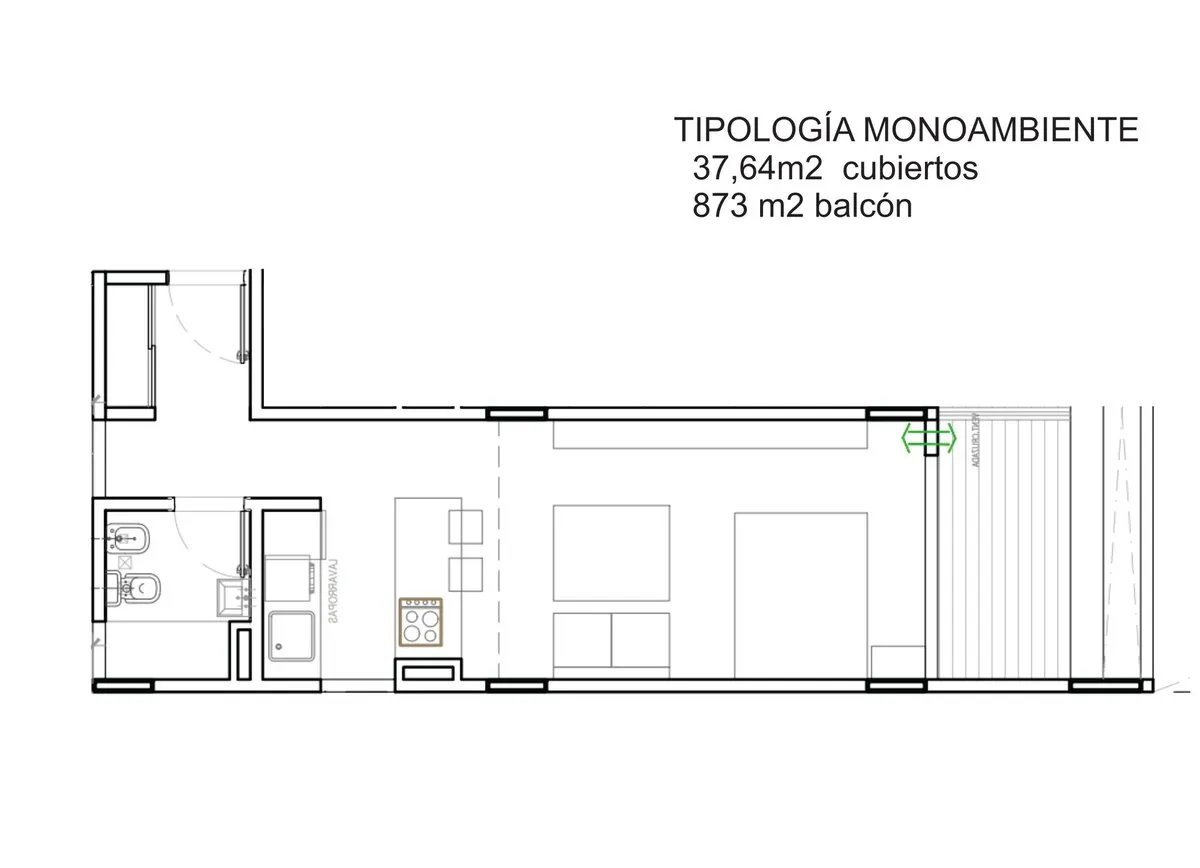Departamento en 61 E/ 17 y 18 1100