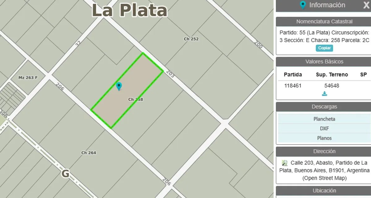 Campo en Calle 203 Entre 32 y 38 S/N