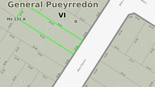 Lote en Blas Parera 1700