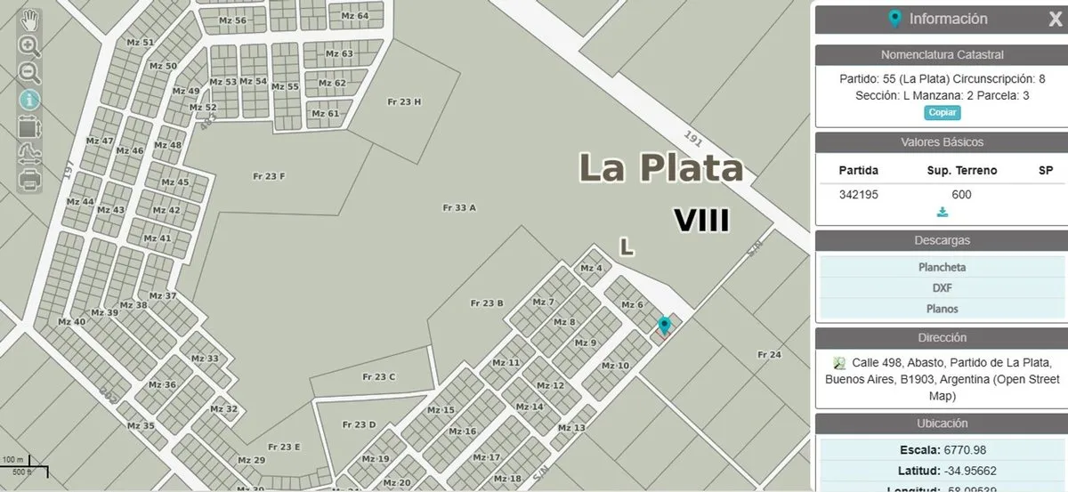 Lote en 498 y 196 S/N