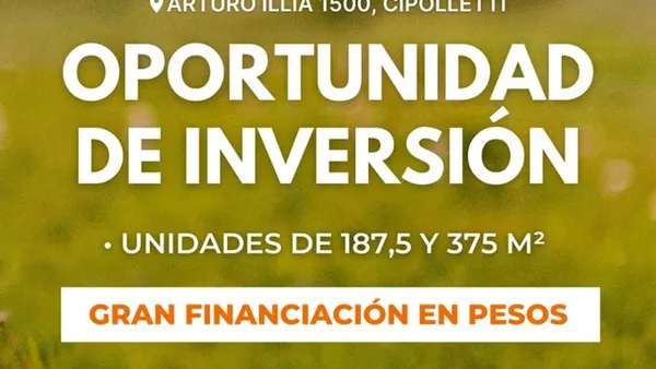 Lote en Av. Juan Domingo Perón y Av. Arturo Illía S/N