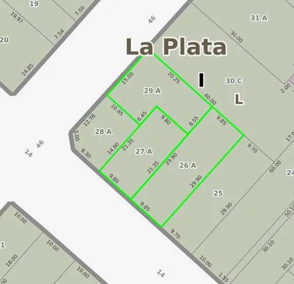Terreno en 46 e/ 13 y 14