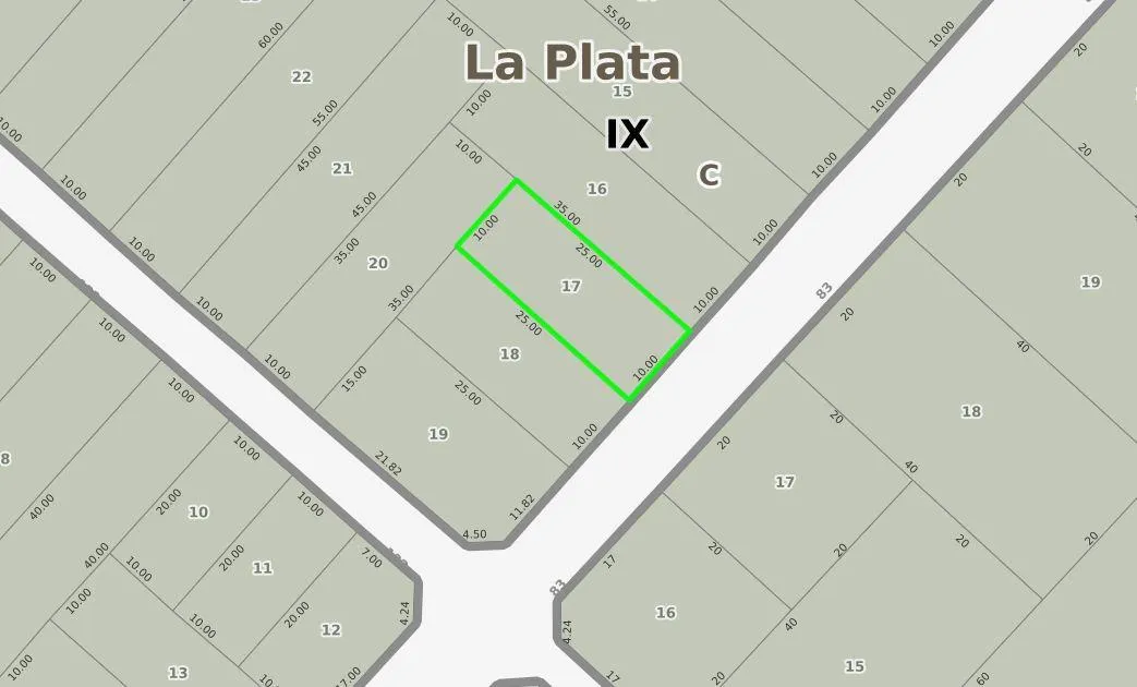 Terreno en 132 esq. 83