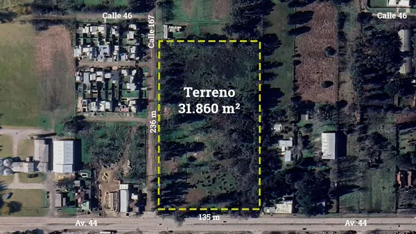 Terreno en 44 esquina 167