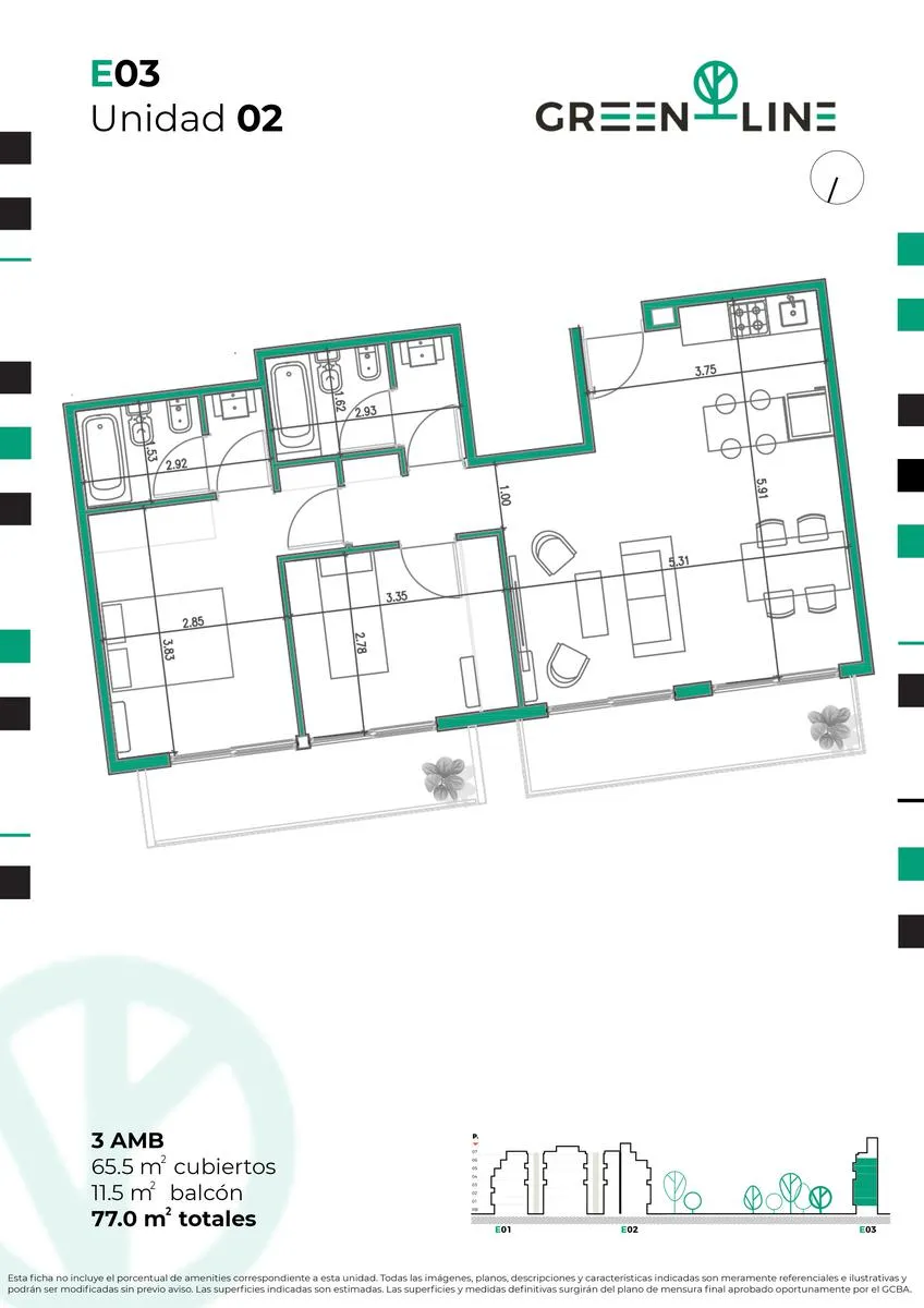 Departamento en Sarmiento 4200