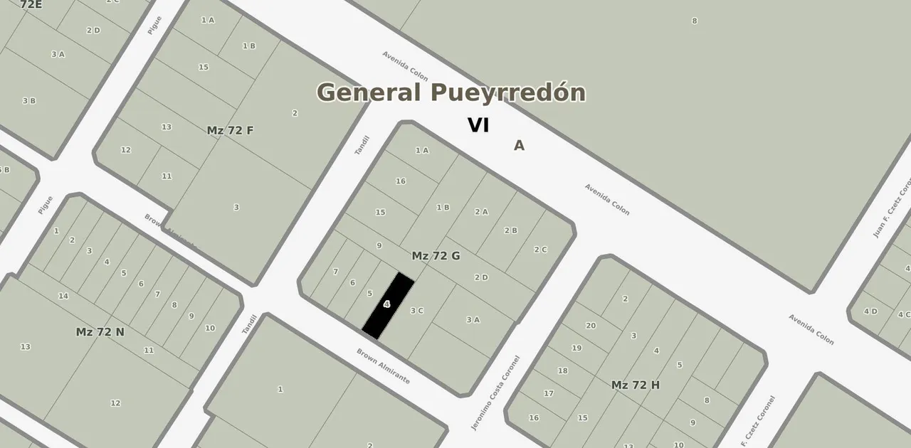 Terreno en Alte Brown entre 198 y 200