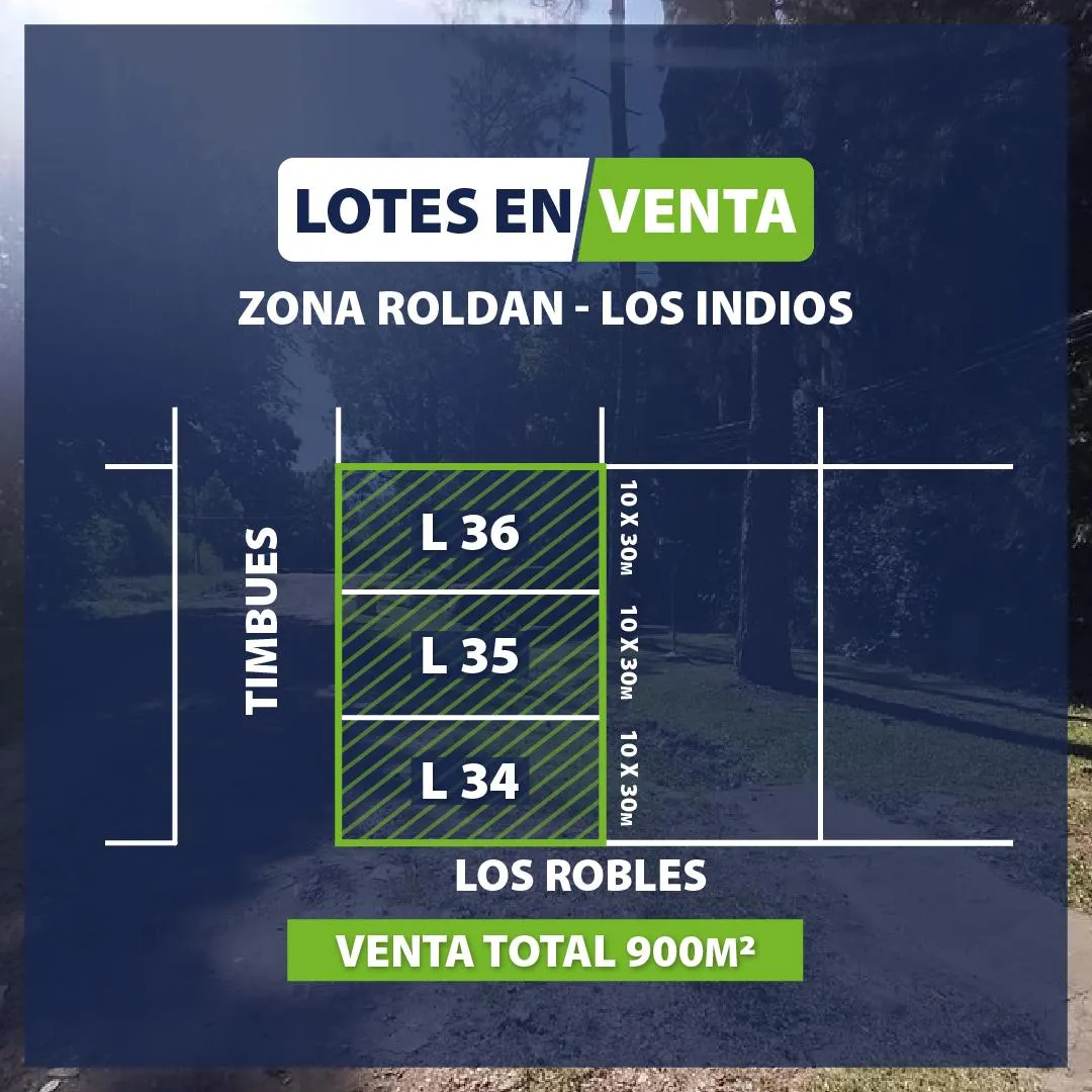 Terreno en LOTE FORESTADO BARRIO LOS INDIOS