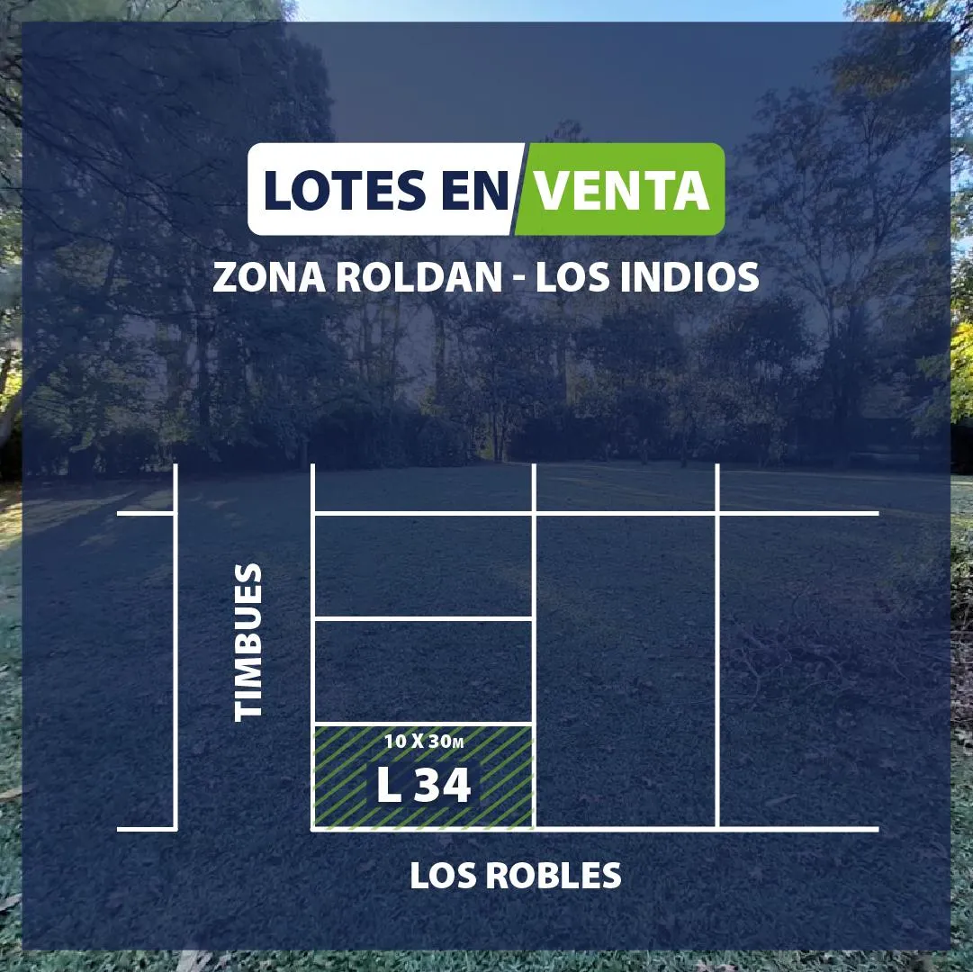 Terreno en Roldán Timbues & Los Robles
