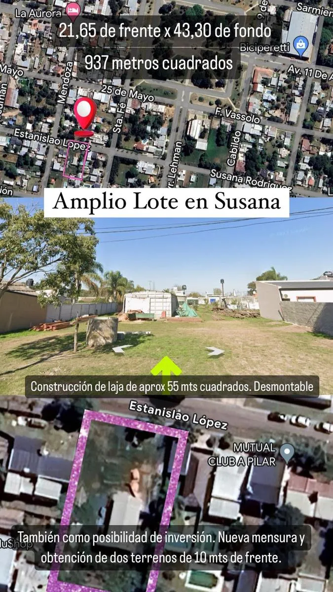 Terreno en Estanislao Lopez