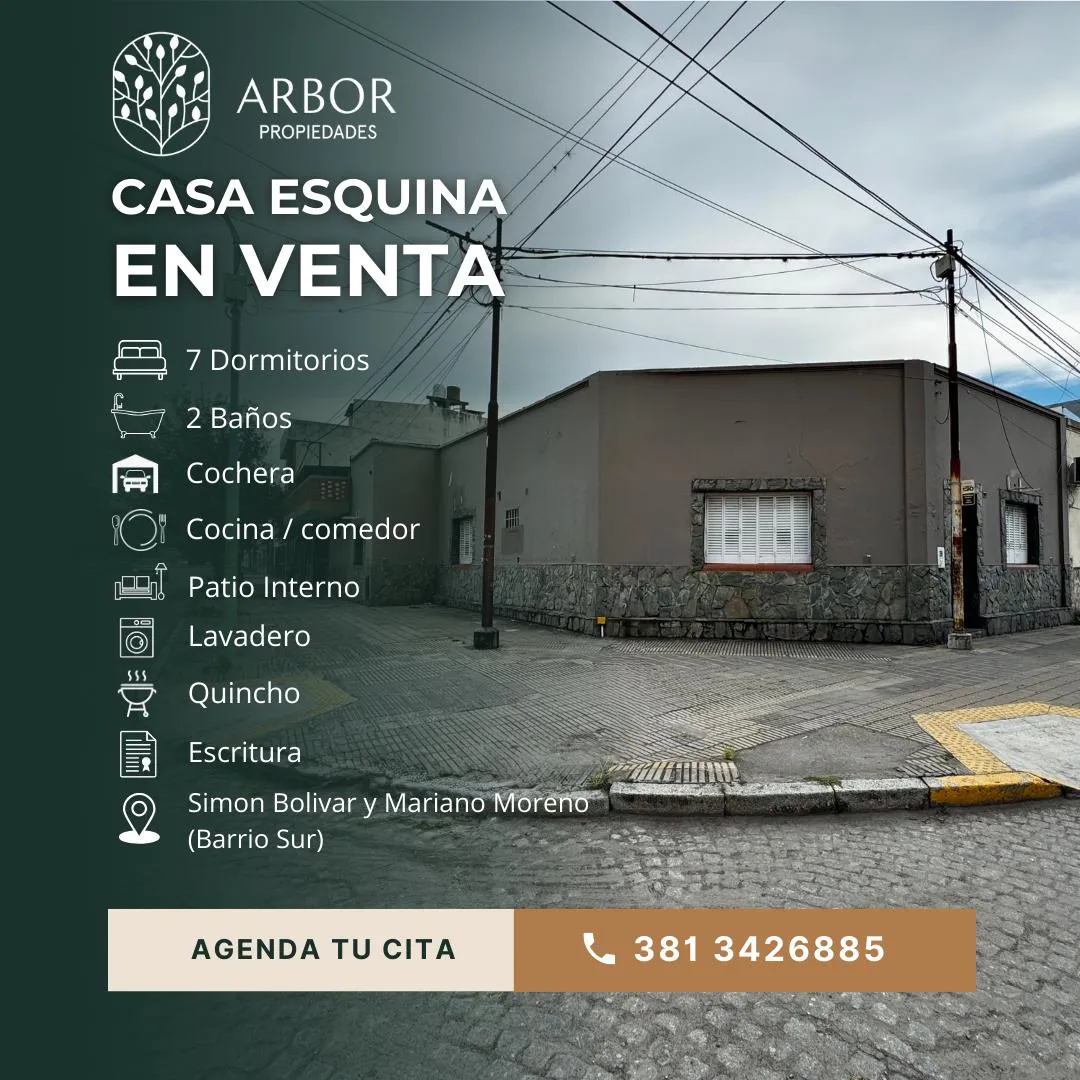 Casa en Simón Bolívar al 100 (Casa Esquina)