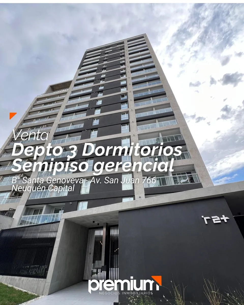 Departamento en Venta Semipiso 3 Dormitorios con cochera - Av. San Juan 766 - Neuquén Capital